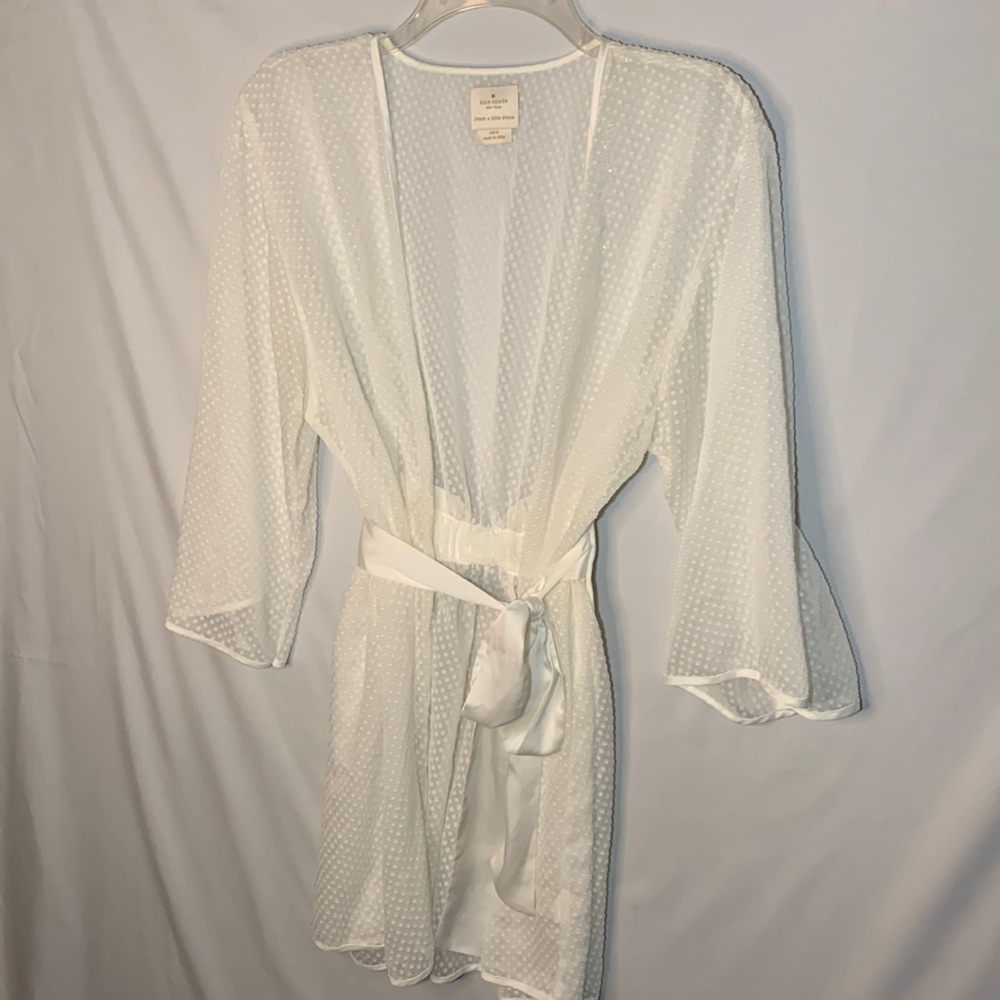 Kate Spade White Sheer Robe